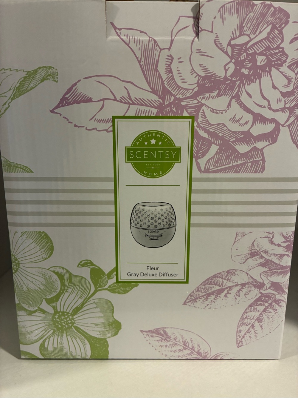 Scentsy Pink and Green Floral Diffuser Box